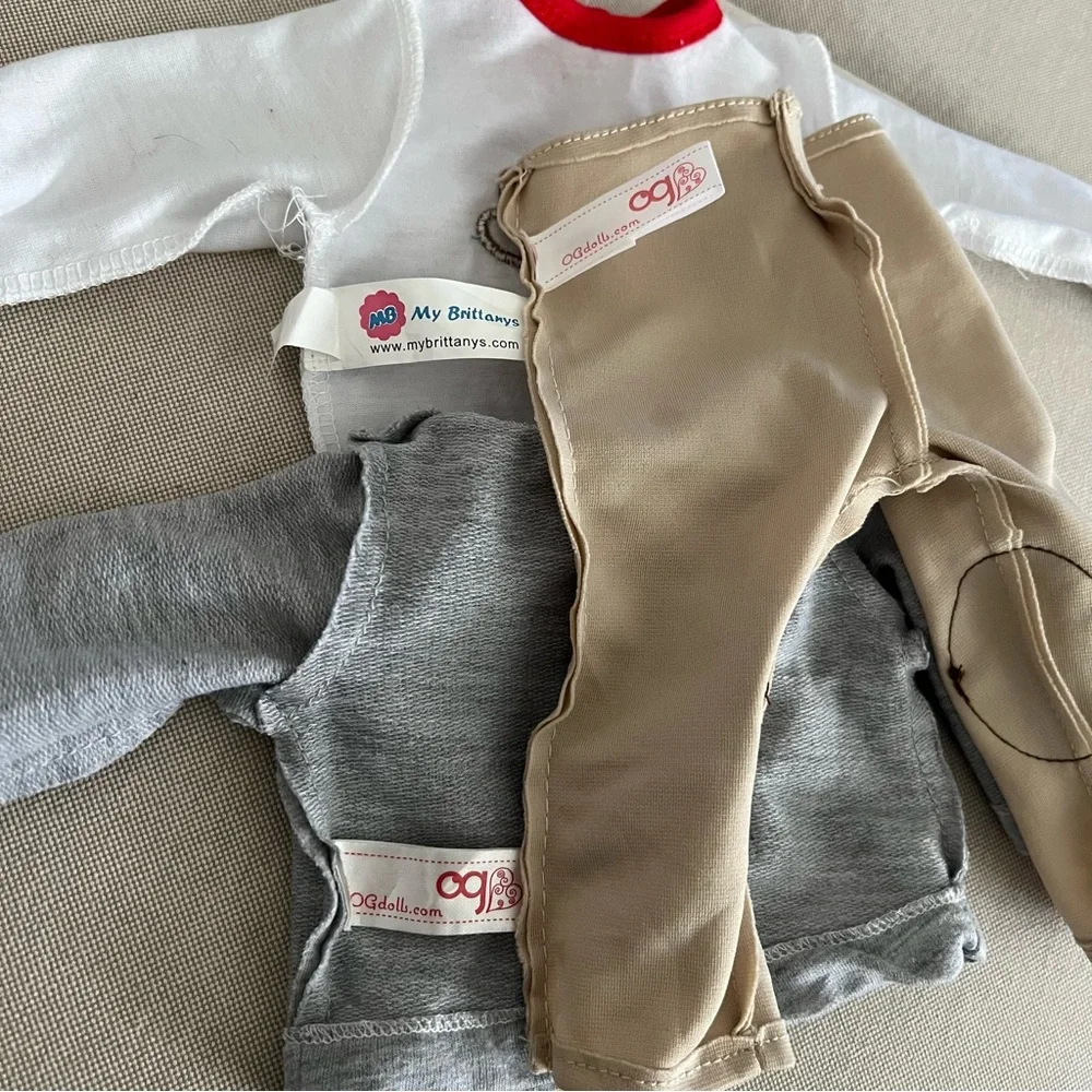 3 PCS 18” OG Horse Riding Pants, Rudolf Top & Grey Jacket American Girl Doll